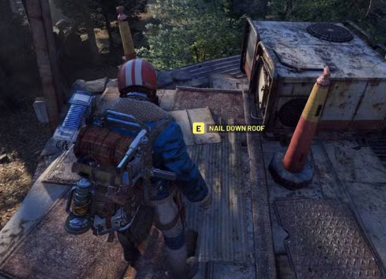nail down the roof plates location